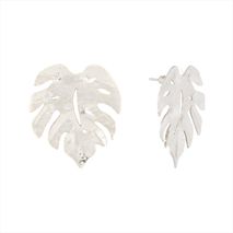 Aretes Hoja Balazo Ancha Plata T