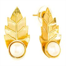 Aretes Hoja Pequeña Caja Perla T