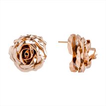 Aretes Rosa Medianos Dorados T