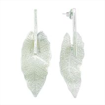 Aretes Hoja Balin Plata