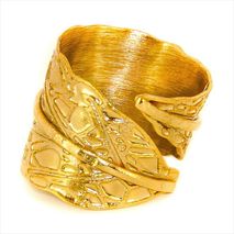 Anillo Hoja Dorado Mujer