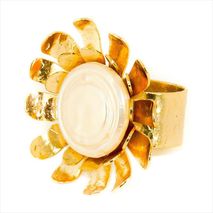 Anillo Flor Perla Grande