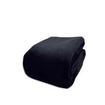 Cobija Flannel Unicolor 110X150 Cm Sencillo Negro