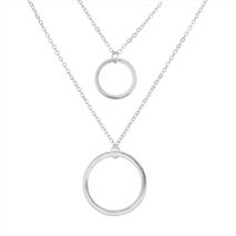Collar Dos Aros Plata