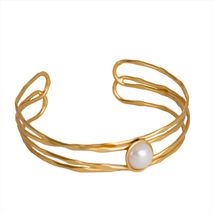 Brazalete Manglar Perlado Dorado