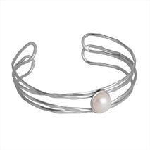 Brazalete Manglar Perlado Plateado