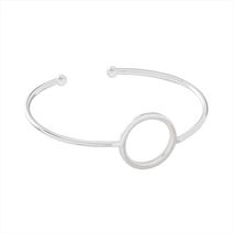 Brazalete Circulo Plano Plata
