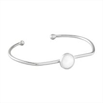 Brazalete Perla Plano Plata
