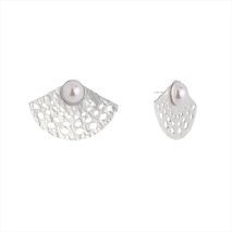 Aretes Orilla De Mar Plateados T