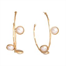 Aretes Marejada Perlados Dorado