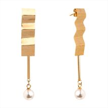 Aretes Marea Serena Perlado Dorado