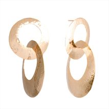 Aretes Marinera Doble Dorados