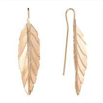 Aretes Hoja Larga Dorada J