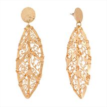 Aretes Hoja Enredadera Dorados