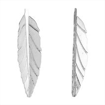 Aretes Hoja Larga Plateado T