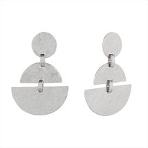 Aretes Doble Fragmentado Plata