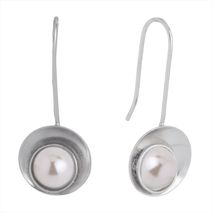 Aretes Conchas Largas Plateadas J