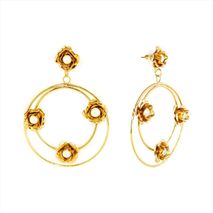 Aretes Cuatro Rosas Perla