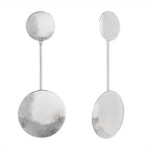 Aretes Doble Circulo Concavo Plata