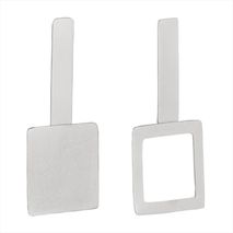 Aretes Cuadrado Calado Plata T