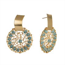 Aretes Cenote Azul Dorado