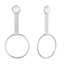 Aretes Aro Con Perla Plata T