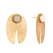 Aretes Arenilla Perlada Doradas T