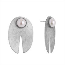 Aretes Arenilla Perlada Plateados T