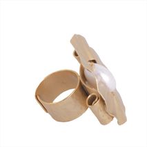 Anillo Gran Diosa Perlado Dorado