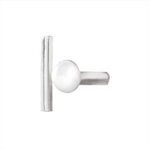 Anillo Barra Con Perla Plata