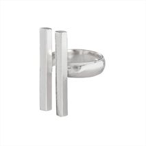 Anillo Dos Barras Plata