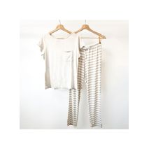 Pijama Tipo Pantalon Con Estampado De Rayas