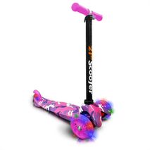 Scooter Patineta Para Niños Color Rosado Militar