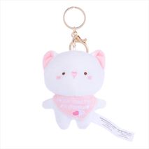 Llavero De Peluche Gatito Babero San Valentin