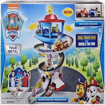 Torre Pista Paw Patrol True Metal Juego Aventura 2 Vehículos