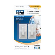 Gancho Quartzo De Plastico Blanco M X 2