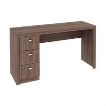 Escritorio Natural Con Tres Cajones Aglomerado De Madera