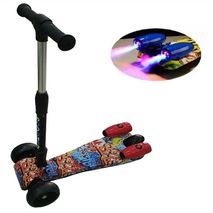 Patineta By/Sd Rojo Luces Bluetooth Scooter Monopatin Humo Niños