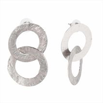 Aretes Enlace De Amor Doble Plata