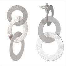 Aretes Enlace De Amor Triple Plata