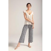 Pijama Pantalon Capri Dama Options Intimate1591022capri Estampado Camisa Manga Boleroarena Con Animal Print100%Viscosa