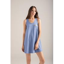 Pijama Batola Dama Options Intimate1529022batola En Algodónazul Claro94%Algodon 6%Elastano