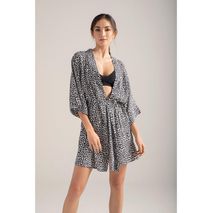 Kimono Dama Options Intimate1594022kimono Manga ¾ Estampado Arena Con Animal Print100%Viscosa