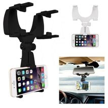 Holder Espejo Retrovisor Posición Fija Soporte Celular Negro Horizontal