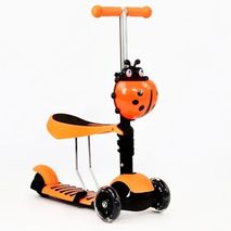 Patineta 5 En 1 Scooter Evolutivo No Eléctrico Naranja Niños Espaldar