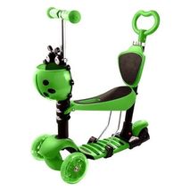 Patineta 5 En 1 Scooter Evolutivo No Eléctrico Verde Niños Espaldar