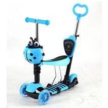 Patineta 5 En 1 Scooter Evolutivo No Eléctrico Azul Niños Espaldar