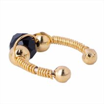 Aretes Ear Cuff Perla Negra