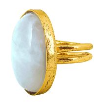 Anillo Piedra De Luna Ovalado
