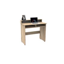 Escritorio Bilbao Cafe Claro 90 Cm Con Entrepaños